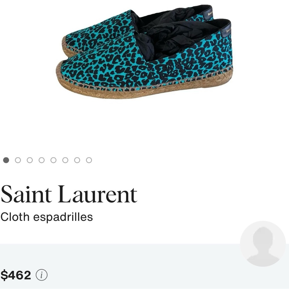 Saint Laurent Blue and Black Espadrilles